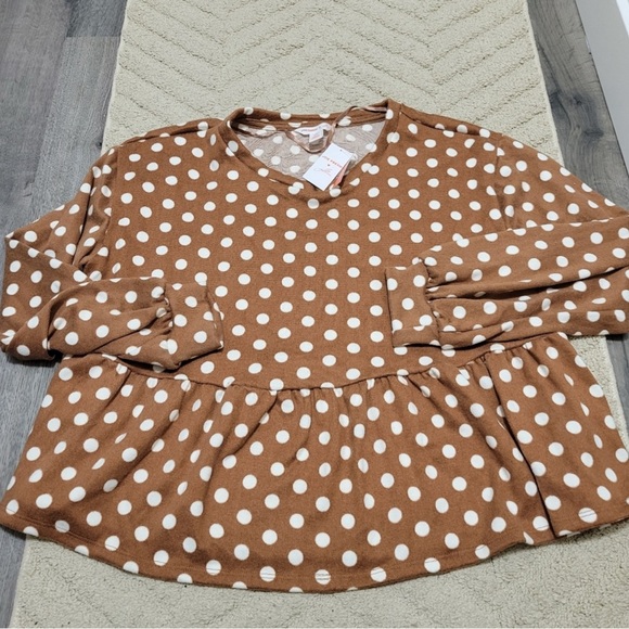 Peplum Polka Dot Sweatshirt | Joe Fresh X Jillian Harris - Picture 5 of 5